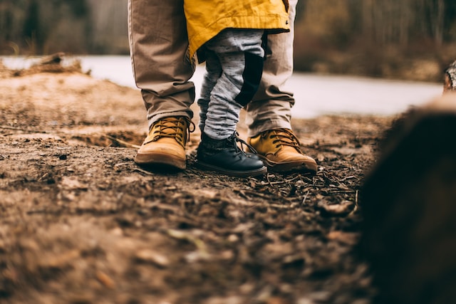 A father and his little son; signifying the bond of parenting.